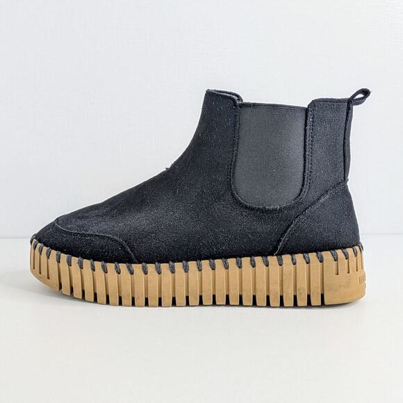 Ilse Jacobsen Tulip 6370 Plateau Ankle Boots EU 37 Black Chelsea Platform - Picture 9 of 16